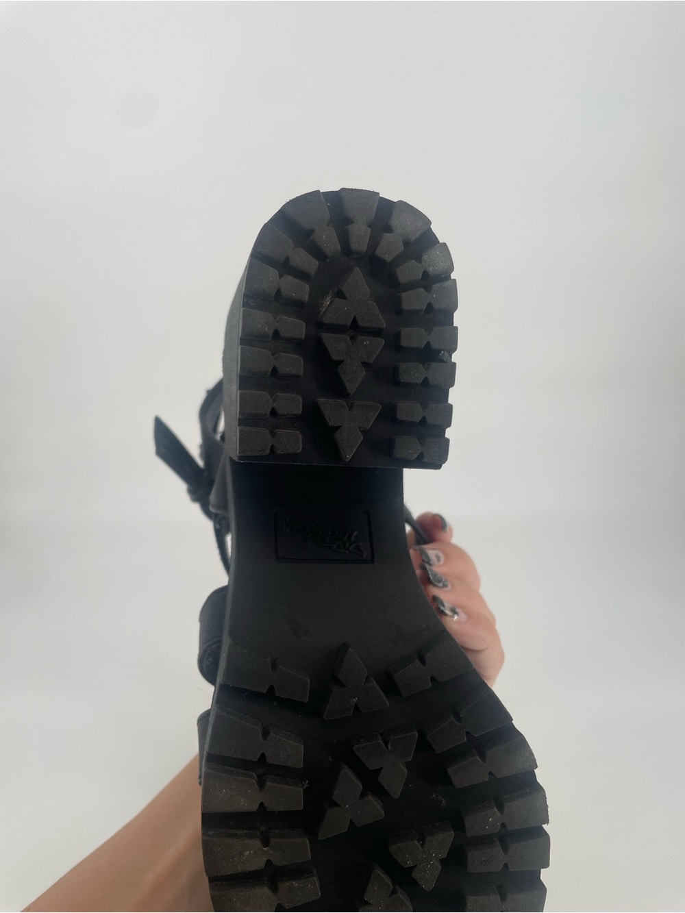 Y2K Grunge Style Dirty Laundry Black Caged Sandals Chunky Block Heel - Picture 11 of 13